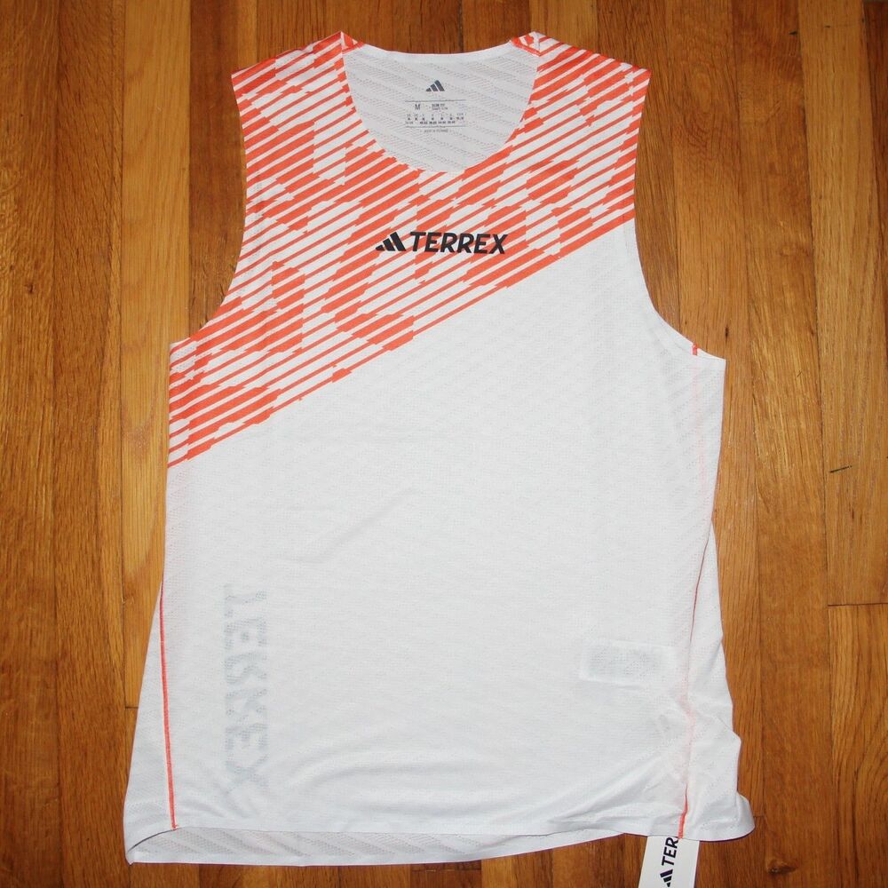 Adidas Terrex Techrock Pro Trail Running Tank Womens M White Orange